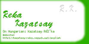 reka kazatsay business card